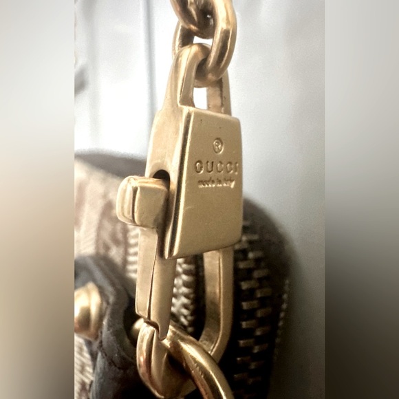 Gucci GG Canvas w Leather Micro Mini Chain Pouch Bag - Picture 10 of 16